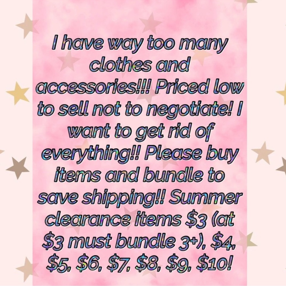 CLEANING MY CLOSET ALL THE TIME!! Prices low to GO! BUNDLE UP! 🩷 Shauna